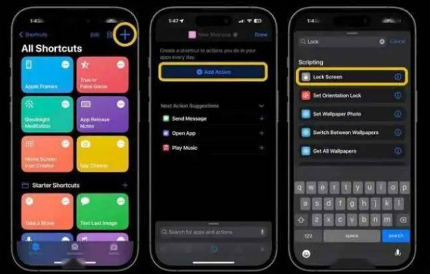 岑溪苹果14锁屏维修店分享iPhone14升级iOS16.4后如何创建锁屏快捷方式 