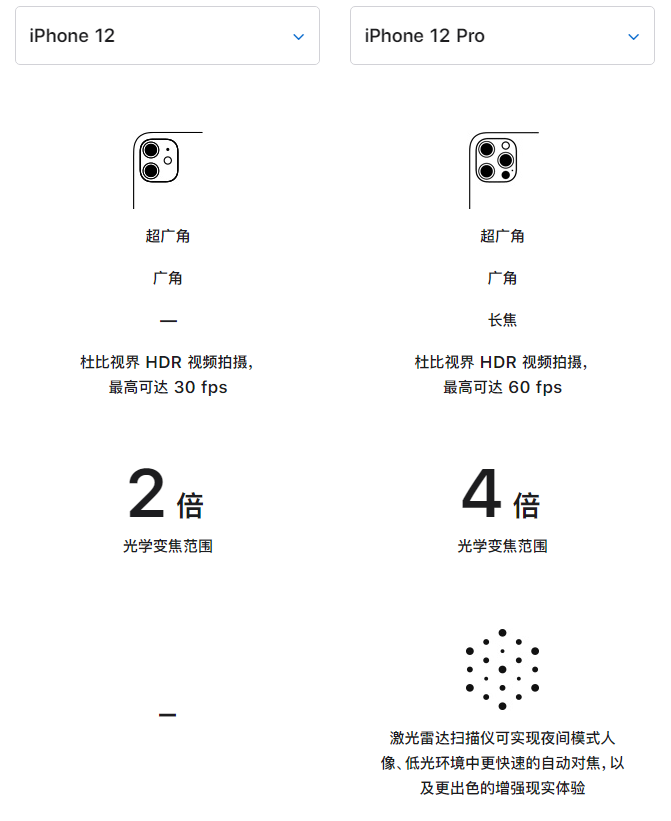 岑溪苹果手机维修分享苹果 iPhone 12 与 iPhone 12 Pro 选哪款 
